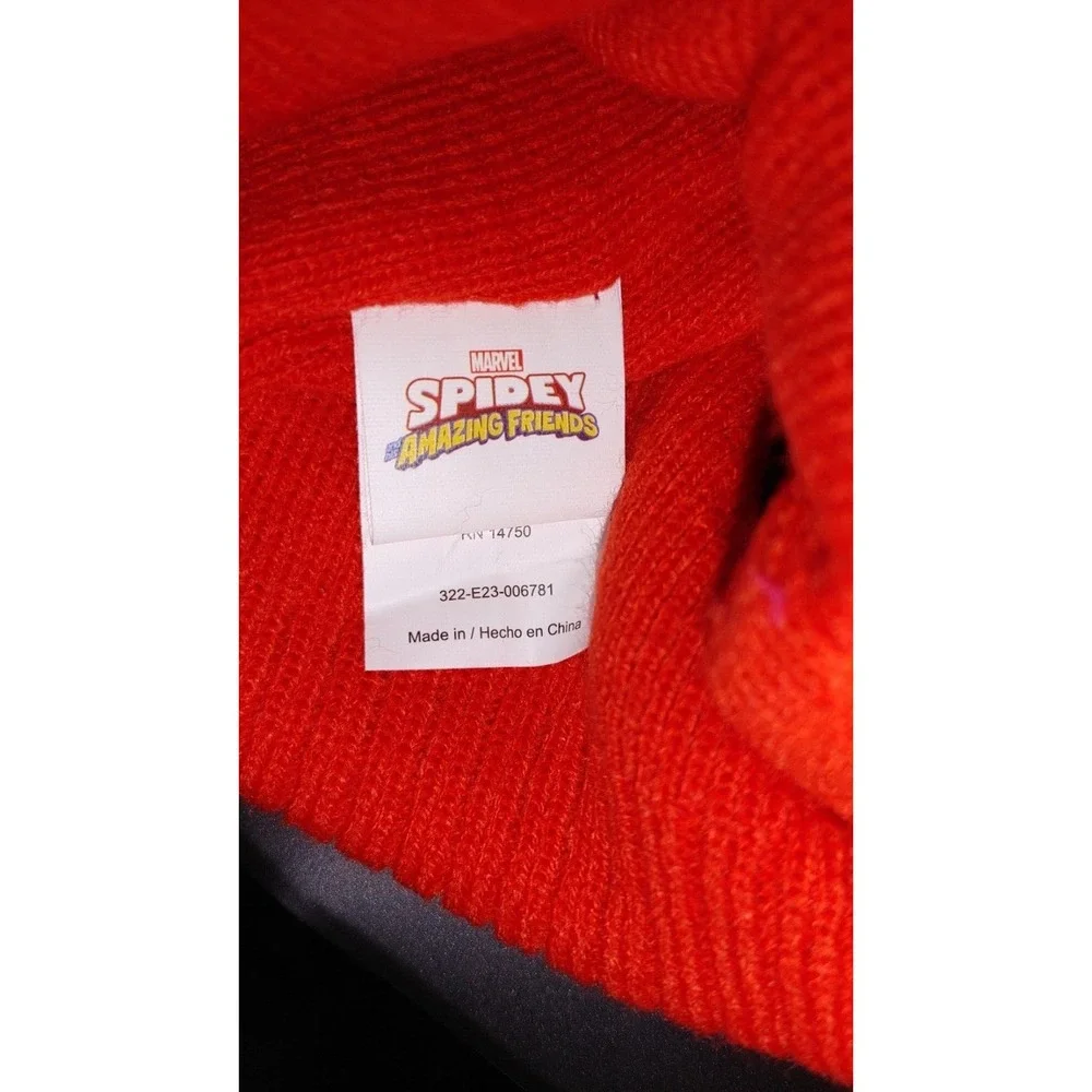 Spider-man Winter Hat Mitten Set Toddler Size 2T - 5T Marvel
